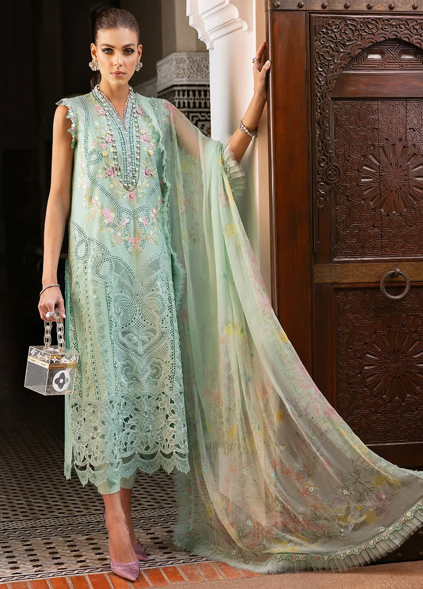 Maria B Embroidered  Suits Unstitched 3 Piece MB24LL 14A - Luxury Lawn Collection