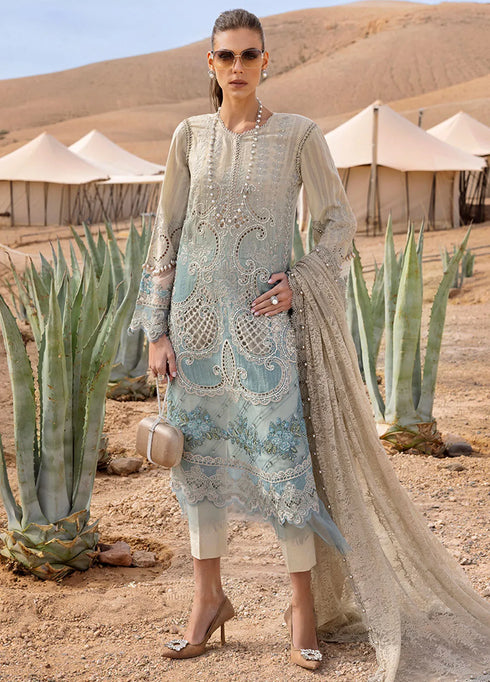 Maria B Embroidered Suits Unstitched 3 Piece MB25VL D-15B - Luxury Collection