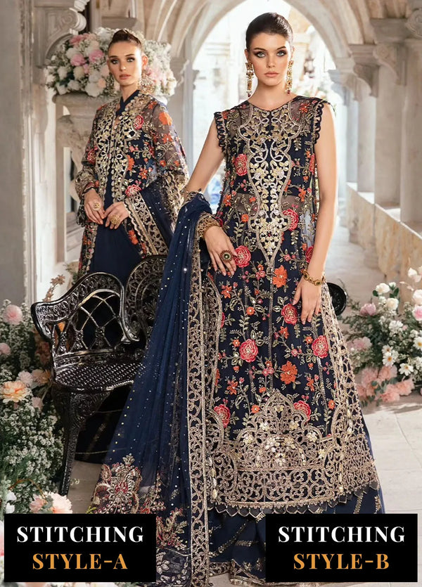 Mbroidered By Maria B Embroidered Suit Unstitched 3 Piece MB24M D-08 - Luxury Collection