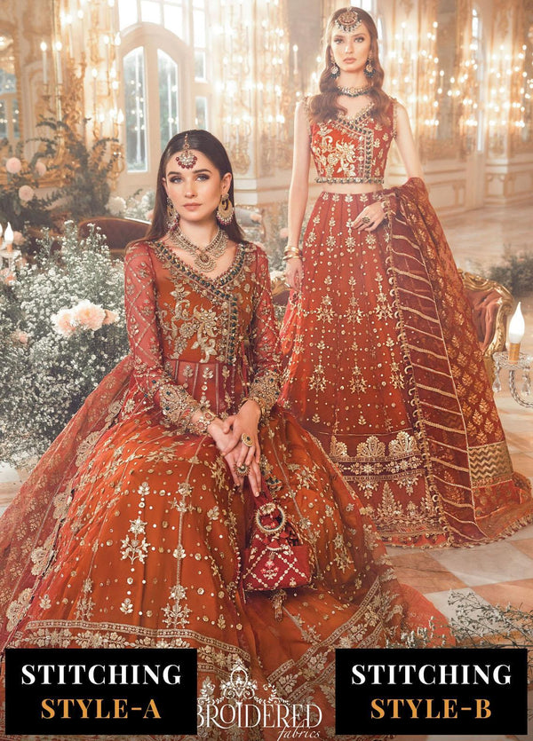 Mbroidered By Maria B Embroidered Organza Suits Unstitched 4 Piece MB23MW D5 - Luxury Collection