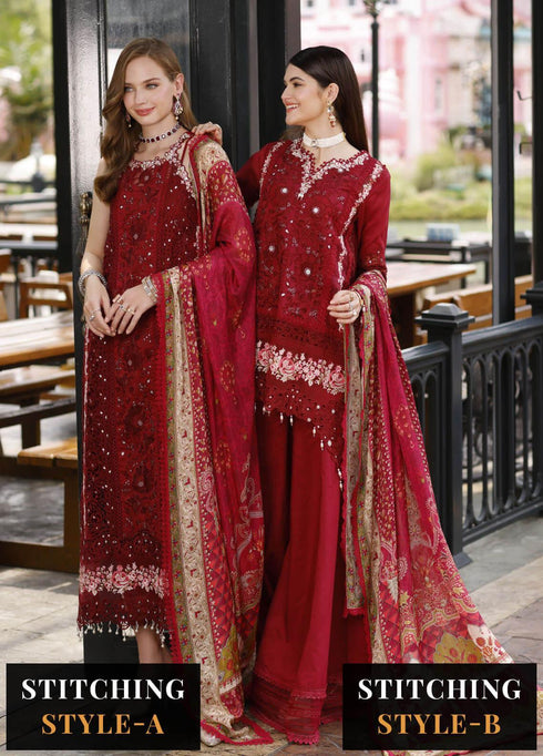 Noor By Saadia Asad Embroidered Lawn Suits Unstitched 3 Piece NSA23ESL D12 Elara - Eid Collection