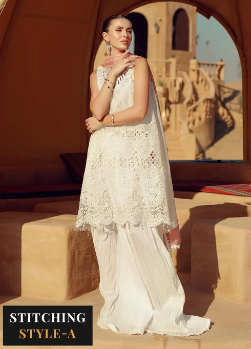 Noor by Saadia Asad Embroidered Lawn Suit Unstitched 3 Piece NSA24E D7 - Summer Collection