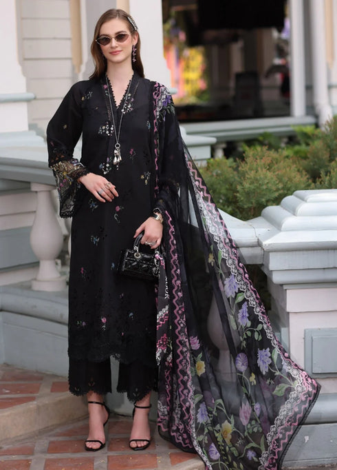 Noor by Saadia Asad Embroidered Lawn Suits Unstitched 3 Piece NSA25EC D-05 - Summer Collection