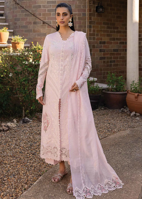 Q Line by Qalamkar Embroidered Lawn Suits Unstitched 3 Piece QLM25QL QM-03 Rune - Summer Collection