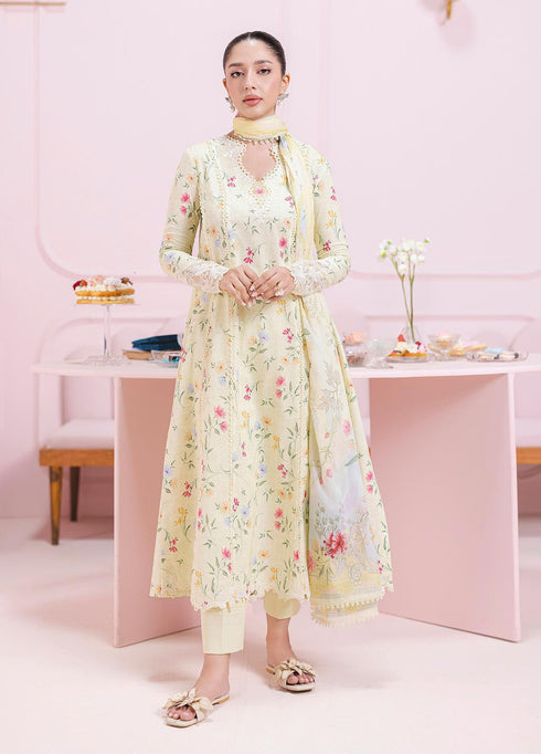 Q Prints by Qalamkar Embroidered Lawn Suits Unstitched 3 Piece QLM25QP D-04 B Laurel - Summer Collection