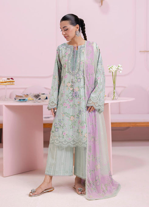 Q Prints by Qalamkar Embroidered Lawn Suits Unstitched 3 Piece QLM25QP D-05 B Greta - Summer Collection