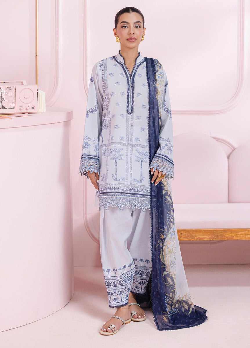 Qalamkar Luxury Lawn Embroidered Unstitched 3 Pc FK-14 SCARLETT