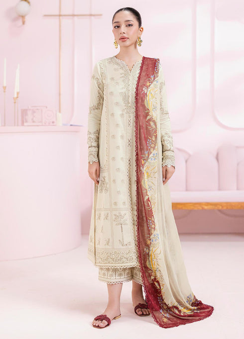 Q Prints by Qalamkar Embroidered Lawn Suits Unstitched 3 Piece QLM25QP D-06 B Talia - Summer Collection