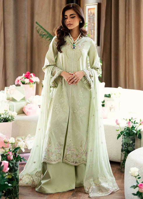 Qalamkar Chikankari Lawn Suit Unstitched 3 Piece QLM25CE CS-04 Erza - Summer Collection