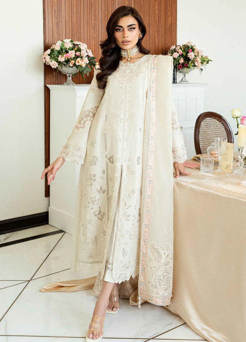 Qalamkar Chikankari Lawn Suit Unstitched 3 Piece QLM25CE CS-08 Ersa - Summer Collection