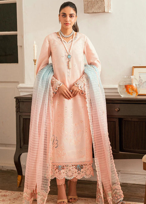 Qalamkar Embroidered Lawn Suits Unstitched 3 Piece QLM25LL SB-05 Aleeza - Summer Collection