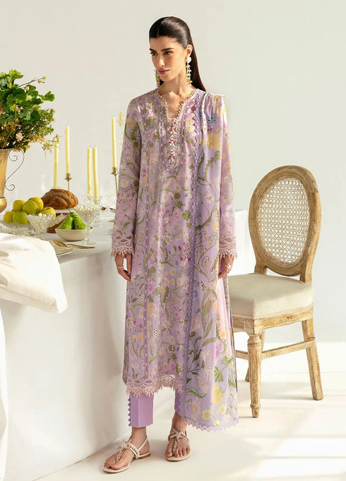 Qalamkar Printed Lawn Suits Unstitched 3 Piece QLM25UL Nami PQ-4A - Summer Collection