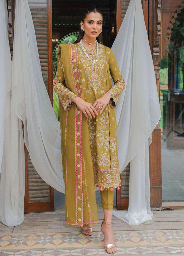 Qalamkar Embroidered Linen Suits Unstitched 3 Piece QLM23LW SC-02 Imani - Luxury Winter Collection