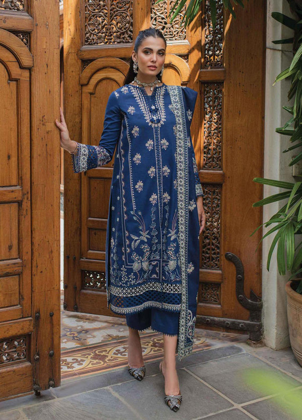 Qalamkar Embroidered Khaddar Suits Unstitched 3 Piece QLM23LW SC-05 Romina - Luxury Winter Collection