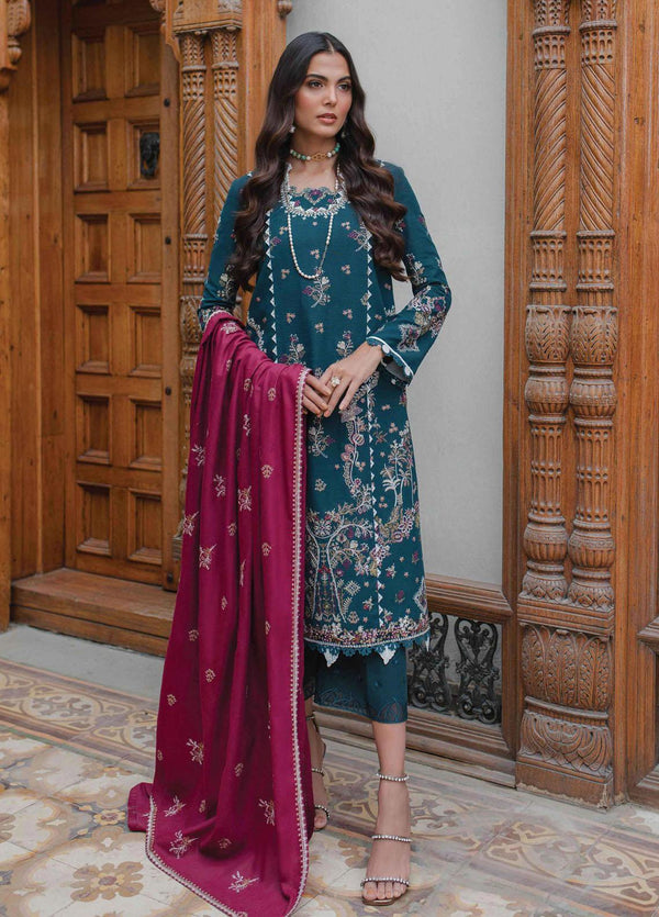 Qalamkar Embroidered Khaddar Suits Unstitched 3 Piece QLM23LW SC-06 Calista - Luxury Winter Collection