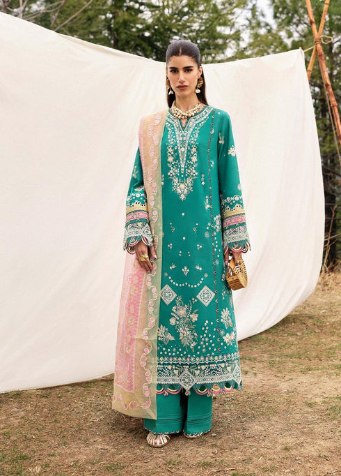 Qlinekari by Qalamkar Embroidered Lawn Suits Unstitched 3 Piece QLM25QK DC-08 Elida - Summer Collection
