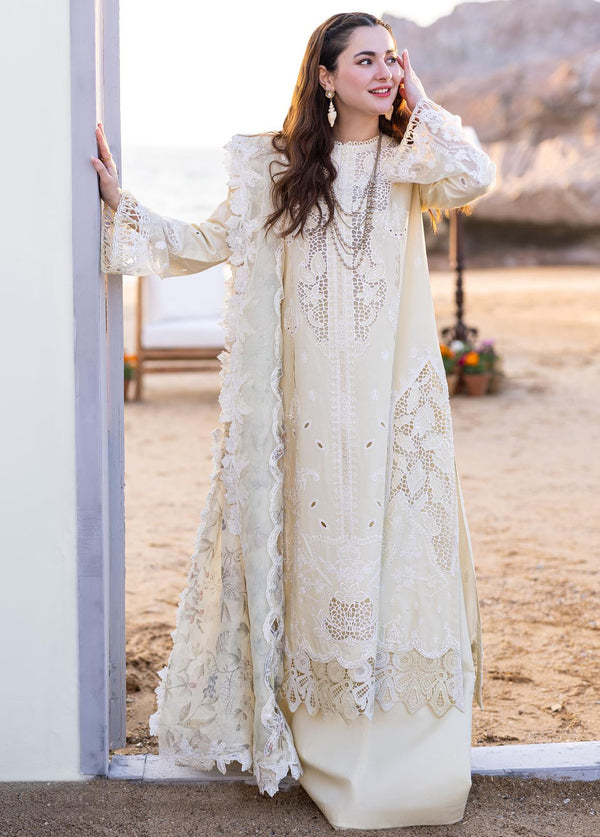 Sahil Kinare by Qalamkar Embroidered Lawn Suits Unstitched 3 Piece QLM24SK FP-01 Jana - Summer Collection