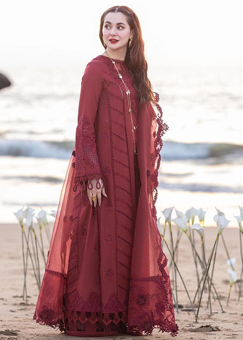 Sahil Kinare by Qalamkar Embroidered Lawn Suits Unstitched 3 Piece QLM24SK FP-07 Aisha - Summer Collection