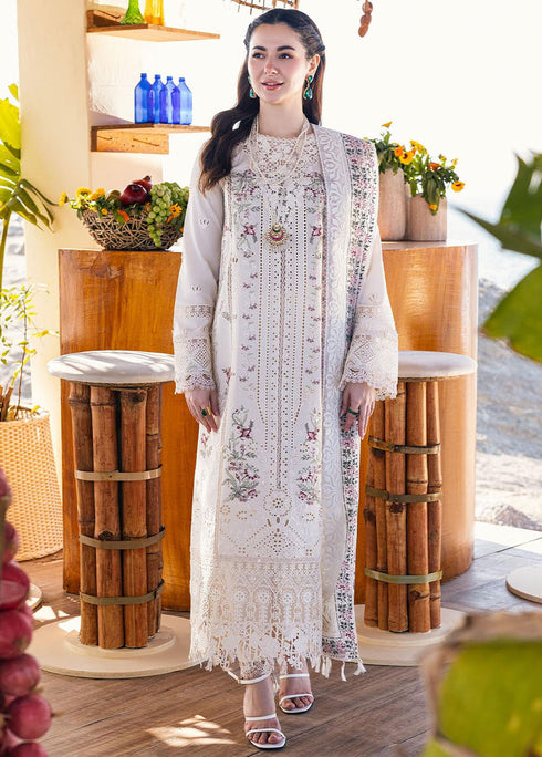 Sahil Kinare by Qalamkar Embroidered Lawn Suits Unstitched 3 Piece QLM24SK FP-12 Marwa - Summer Collection