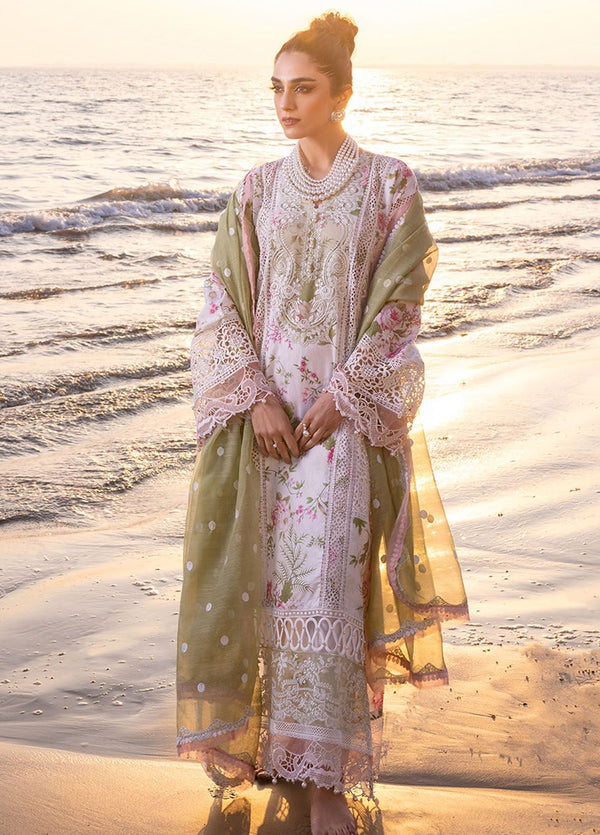 Saira Rizwan Embroidered Lawn Suits Unstitched 3 Piece SR24LL Akoya - Luxury Collection