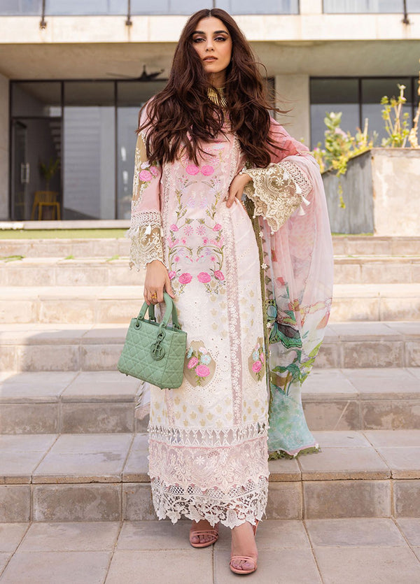 Saira Rizwan Embroidered Lawn Suits Unstitched 3 Piece SR24LL Laurel - Luxury Collection