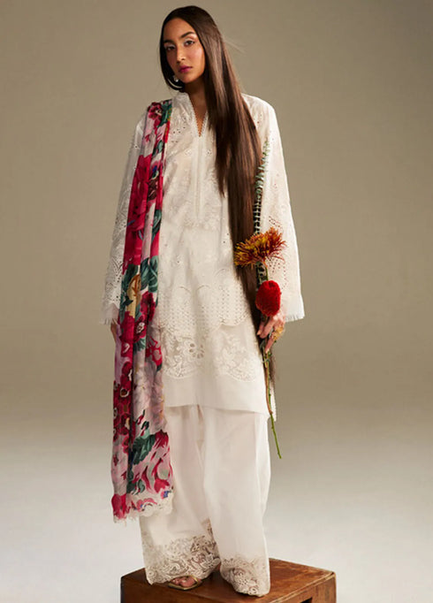 Satori by Zara Shahjahan Embroidered Lawn Suit Unstitched 3 Piece ZS25SL D-01 A Kaori - Summer Collection