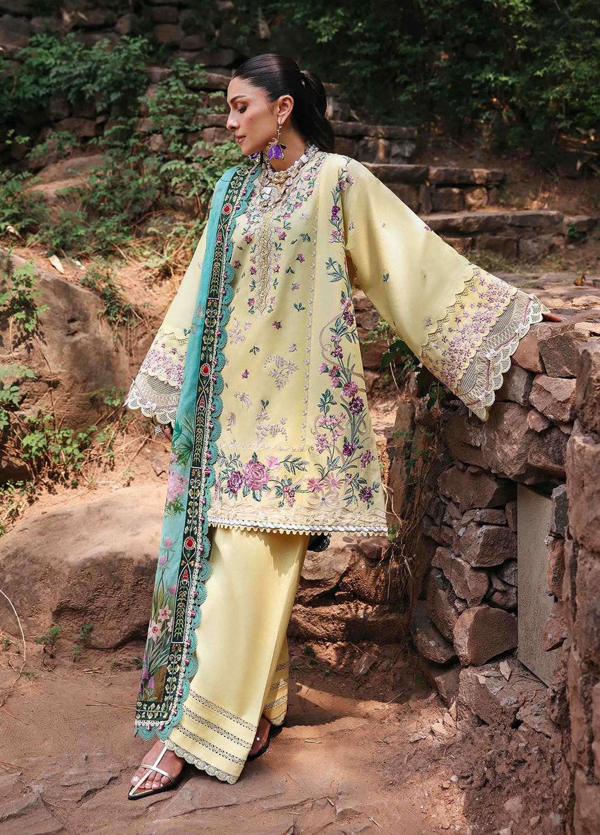 Republic WomensWear Embroidered Velvet Suits Unstitched 3 Piece RW21W D1 La Bergere - Winter Collection