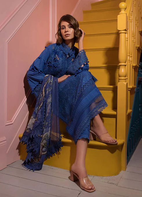 Vital By Sobia Nazir Embroidered Lawn Suits Unstitched 3 Piece SN24V SV24-12A - Summer Collection