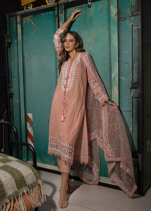 Vital By Sobia Nazir Embroidered Lawn Suits Unstitched 3 Piece SN24V SV24-1A - Summer Collection