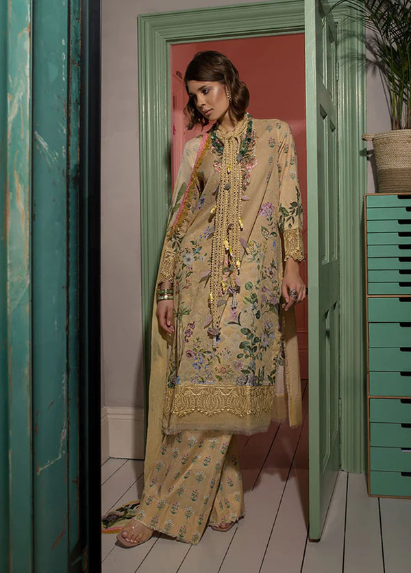 Vital By Sobia Nazir Embroidered Lawn Suits Unstitched 3 Piece SN24V SV24-7A - Summer Collection