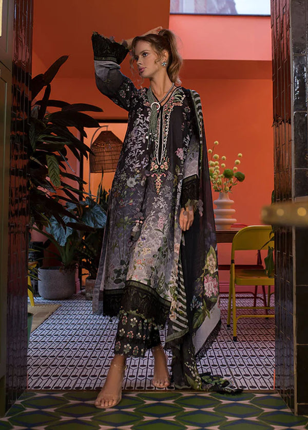 Vital By Sobia Nazir Embroidered Lawn Suits Unstitched 3 Piece SN24V SV24-7B - Summer Collection