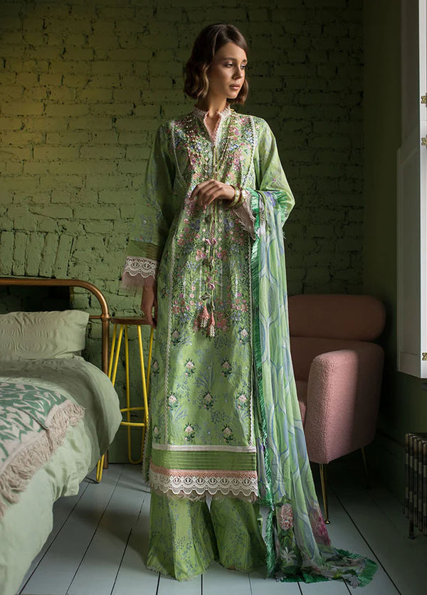 Vital By Sobia Nazir Embroidered Lawn Suits Unstitched 3 Piece SN24V SV24-8B - Summer Collection