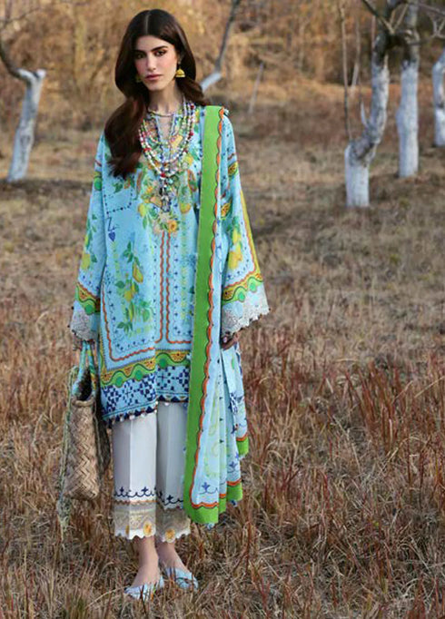 Zaha By Khadijah Shah Embroidered Lawn Suits Unstitched 3 Piece ZL25NL D-04 B Dahlia - Summer Collection