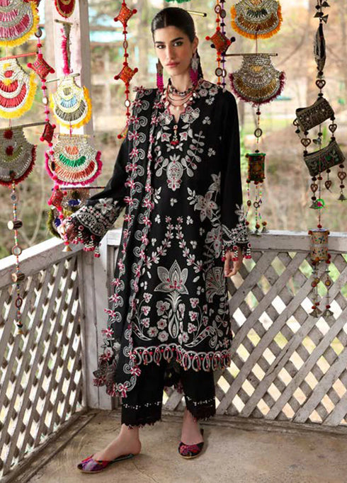Zaha By Khadijah Shah Embroidered Lawn Suits Unstitched 3 Piece ZL25NL D-05 B Aabroo - Summer Collection