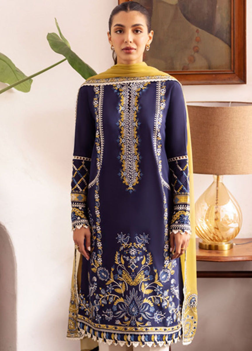 Sahel By Zaha Embroidered Khaddar Suits Unstitched 3 Piece ZKS21S ZW2-21-08 GULELAI - Winter Collection