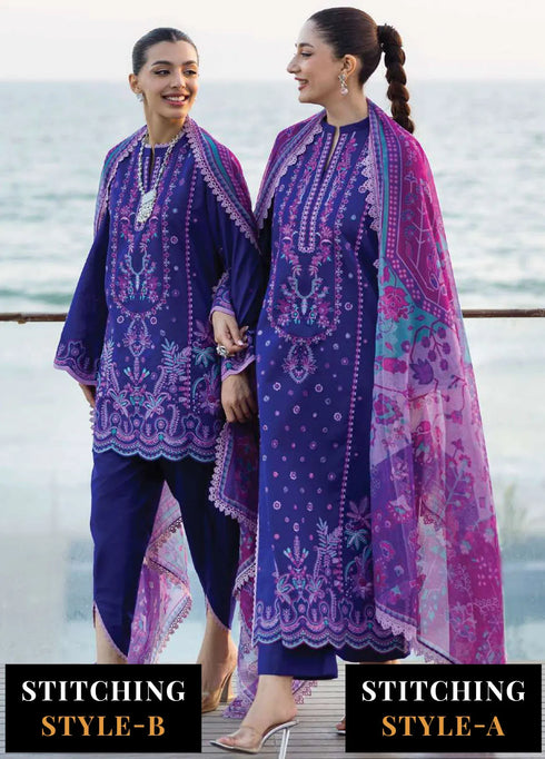 Zainab Chotani Embroidered Lawn Suits Unstitched 3 Piece ZC25TL D-11 Alayah - Summer Collection