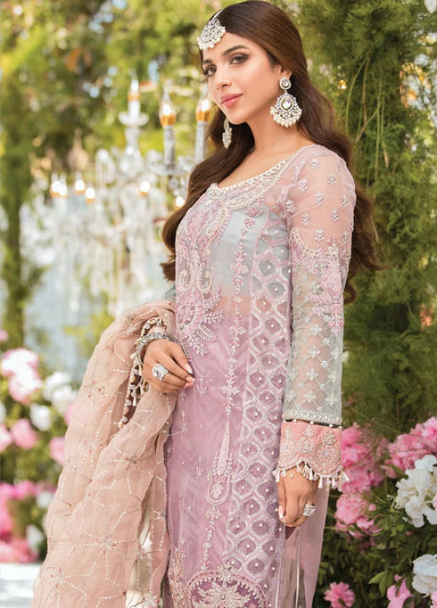 Mbroidered By Maria B Embroidered Organza Suits Unstitched 3 Piece MB21MB 05 - Eid Collection