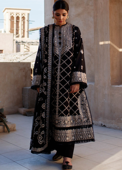 Zaha by Khadijah Shah Embroidered Lawn Suits Unstitched 3 Piece ROZHIN ZL22-12A-Summer Collection