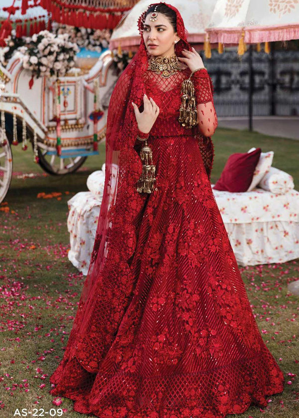 Shehnai By Afrozeh Embroidered Net Suits Unstitched 3 Piece AF22WF AS-22-09 AFREEN - Wedding Formals Collection