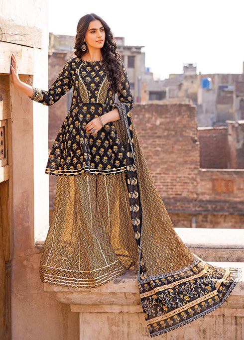 Vintage Garden By Gul Ahmed Printed Lawn Suits Unstitched 3 Piece GA23V CL-32242B - Summer Collection