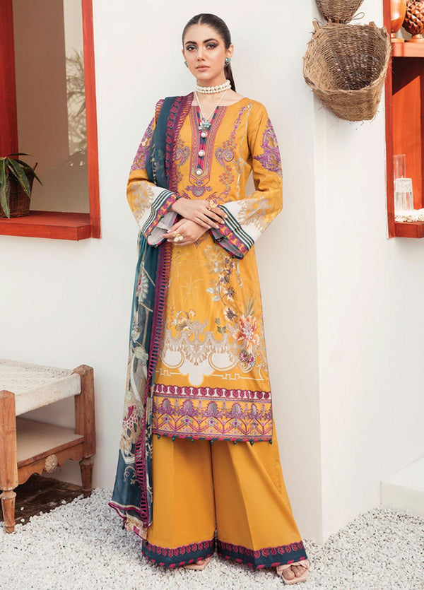 Gulaal Embroidered Lawn Suits Unstitched 3 Piece GL22L-1 LILIANA (02) - Summer Collection
