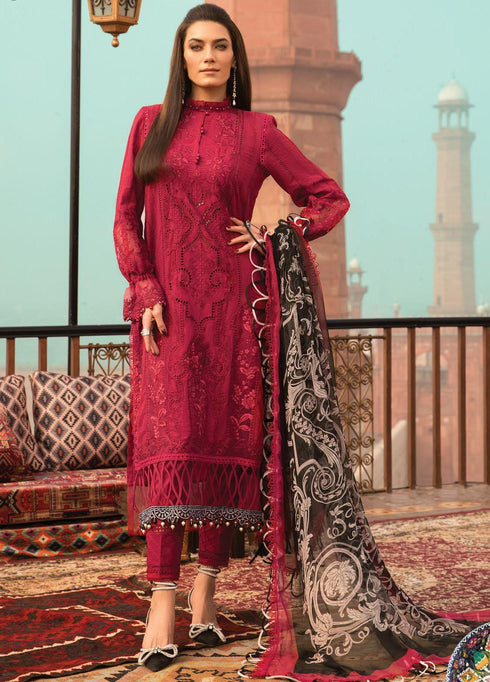 Mein Teri Aan By Maria B Embroidered Broschia Suits Unstitched 3 Piece MB22MT 8A - Summer Collection