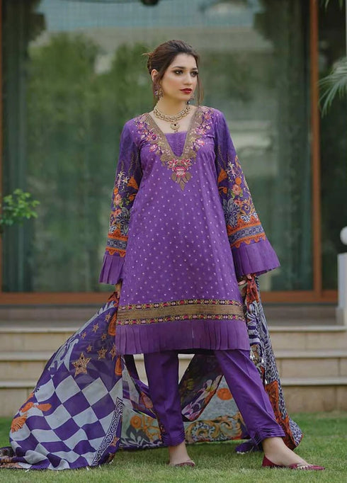 Mahi by Marwat Textiles Embroidered Lawn Unstitched 3 Piece Suit MMT20M M-04 - Luxury Collection
