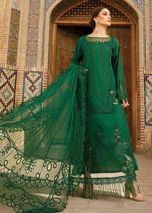 Voyage A Luxe By Maria B Embroidered Lawn Suits Unstitched 3 Piece MB23V 10B - Eid Collection
