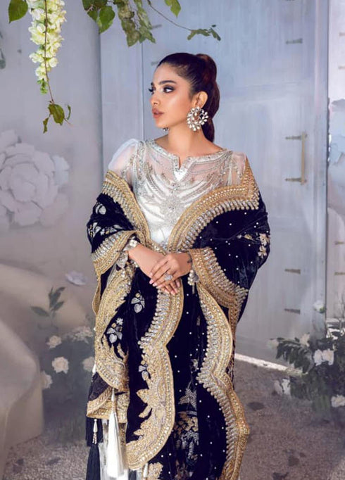 Shiza Hassan Embroidered Organza Unstitched 3 Piece Suit SH21LF 01 Regalia - Luxury Collection