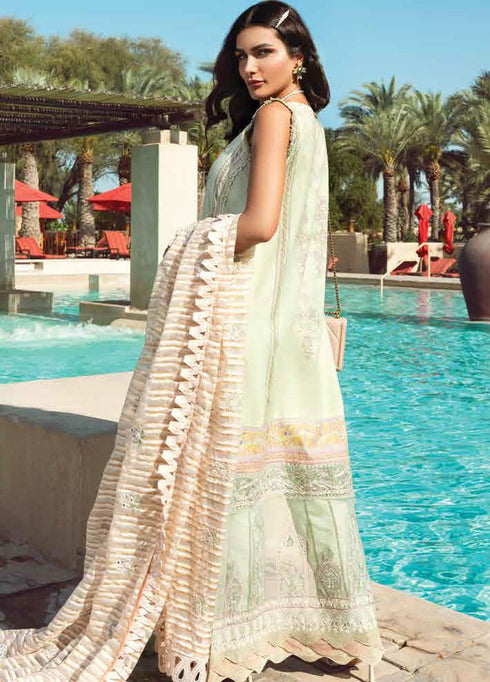 Shiza Hassan Embroidered Lawn Suits Unstitched 3 Piece SH21LL 02-A JAHARA - Luxury Collection
