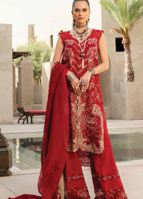 Shiza Hassan Embroidered Lawn Suits Unstitched 3 Piece SH21LL 03-B HEER - Luxury Collection