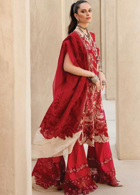 Shiza Hassan Embroidered Lawn Suits Unstitched 3 Piece SH21LL 03-B HEER - Luxury Collection