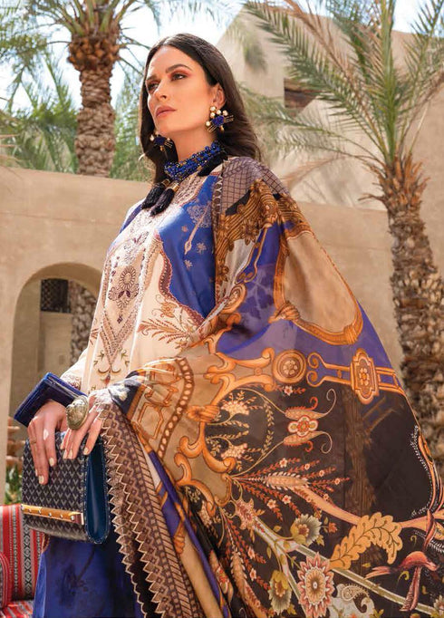 Shiza Hassan Embroidered Lawn Suits Unstitched 3 Piece SH21LL 06-A MAYA - Luxury Collection