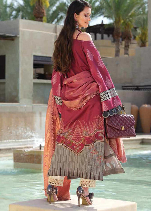 Shiza Hassan Embroidered Lawn Suits Unstitched 3 Piece SH21LL 09-B FATIN - Luxury Collection